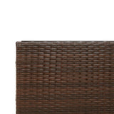 Garden Sofa with Table and Cushions L-Shaped Brown Poly Rattan 369040