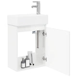 Bathroom Vanity Unit with Tap High Gloss White 889455