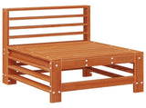 Garden Middle Sofa Solid Pine Wood Wax Brown Pine 865586