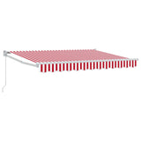 Retractable Awning Red and White 2.5 x 2 m 3418875