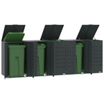 Wheelie Bin Storage for 5 Bins Anthracite 345x79x117 cm Steel 3279985