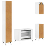 4 Piece Bathroom Cabinet Set BREDA High Gloss White 3417967