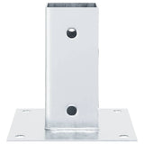 Post Bases Square 12 pcs Silver 71x71 mm Galvanised Steel 42000007