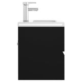 Sink Cabinet with Built-in Basin Black Engineered Wood 3071622