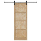Sliding Door ORKDAL Natural and Black 83 x 232 cm 3333732
