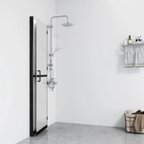 Foldable Walk-in Shower Wall Frosted ESG Glass 70x190 cm 151192