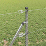 Fence with Posts Silver 0.6 x 10 m PVC-coated steel 3352911