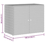 Garden Storage Cabinet Black 100x55.5x80 cm Poly Rattan 319868