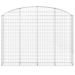 Arched Gabion Basket 200x30x140/160 cm Galvanised Iron 153467