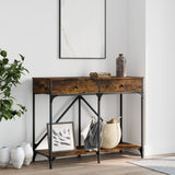 Console Table Smoked Oak 100x39x78.5 cm Engineered Wood 835486