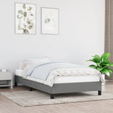 Bed Frame without Mattress Dark Grey 90x190 cm Single Single Fabric 349822