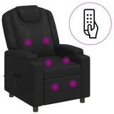 Recliner Massage Chair Black 75 x 95 x 106 cm Fabric 42051147
