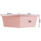 4-Drawer Mobile Storage Trolley Pink Plastic 320400