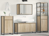 Bathroom Furniture Set with Drawer Sonoma Oak Engineered Wood 3403047
