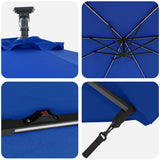Umbrella 294 x 294 x 248 cm Polyester and Aluminium Azurblau 42003388