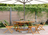 5 Piece Garden Dining Set Grey Poly Rattan and Solid Wood 3281779