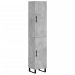 Highboard Concrete Grey 34.5x34x180 cm Engineered Wood 3198813