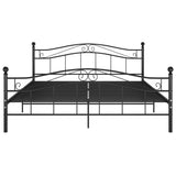 Bed Frame without Mattress Black Metal 160x200 cm 325000