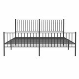 Metal Bed Frame without Mattress with Footboard Black 183x213cm 350887