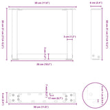 Coffee Table Legs U-Shaped 2 pcs Black 30x cm Steel 4013128