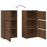 Bookcase Brown Oak 40x24x77 cm Engineered Wood 860370