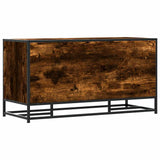 Shoe Bench Smoked Oak 100x40x53.5 cm Engineered Wood and Metal 849216