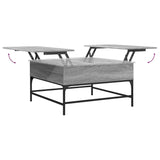 Coffee Table Grey Sonoma 80x80x45 cm Engineered Wood and Metal 845404