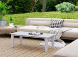 Outdoor Garden Coffee Table, HDPE All-Weather Garden Table, Rectangular Outdoor Table with Slatted T3398P327959