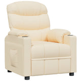 Recliner Chair Cream Fabric 348079