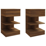 ZNTS Bedside Cabinets 2 pcs Brown Oak 40x35x65 cm Engineered Wood 816046