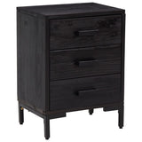 Bedside Cabinet Black 36x30x54 cm Solid Pinewood 349914