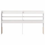 Headboard with Shelves White 150 cm Solid Wood Pine 850948