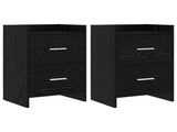 Bedside Tables 2 pcs Black Oak 40 x 30 x 60 cm Engineered Wood 8010966