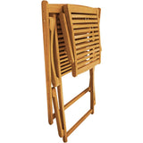 41806 Deck Chair with Footrest Solid Acacia Wood