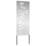 Garden Privacy Screen Silver 50 x 140 cm Galvanised steel 876327