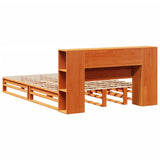 Bookcase Bed without Mattress Wax Brown 140x200 cm Solid Wood 3323877