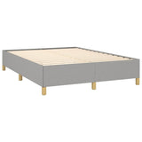 Bed Frame without Mattress Light Grey 137x190 cm Full Fabric 347203
