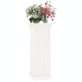 Flower Stand White 40x40x90 cm Solid Wood Pine 823635