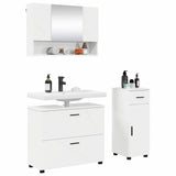 Bathroom Furniture Set with Drawer 3 pcs High Gloss White 3393037