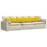 Sofa Pillows 2 pcs Yellow 200 x 40 cm Corduroy Fabric 42013892