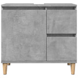 Sink Cabinet Concrete Grey 65x33x60 cm Engineered Wood 857119