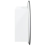 Bathroom Cabinet with Round Mirror&LED White 47x47x17.5 cm 345583
