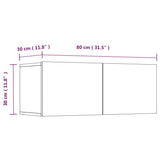 4 Piece TV Cabinet Set Black Engineered Wood 3114535