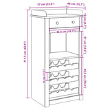 ZNTS Wine Cabinet Panama 57x40x111.5 cm Solid Wood Pine 4016390