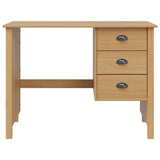 Desk with Drawers with Drawer HILL Honey Brown 100 x 45 x 74 cm 42025038