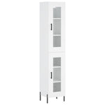 Highboard White 34.5x34x180 cm Engineered Wood 3199433