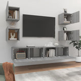 ZNTS 6 Piece TV Cabinet Set Grey Sonoma Engineered Wood 3114260