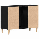 Sink Cabinet Black Oak 80x33x60 cm Engineered Wood 862127