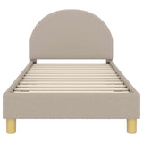 Children's Bed Frame with Headboard Light Grey 80 x 160 cm 42011029