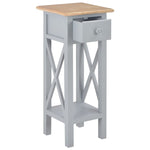 ZNTS Side Table Grey 27x27x65.5 cm Wood 280058